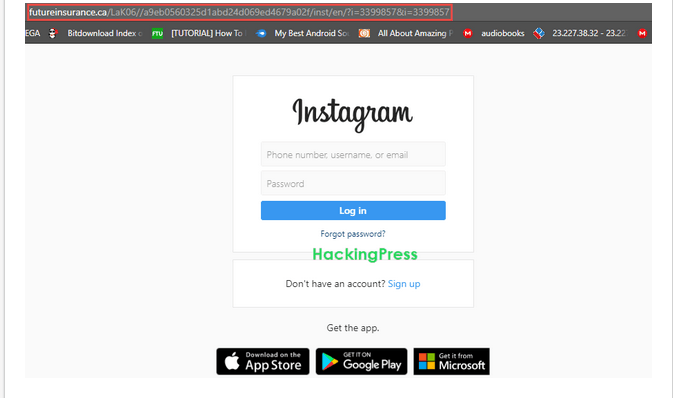 Fake Instagram Phishing Page